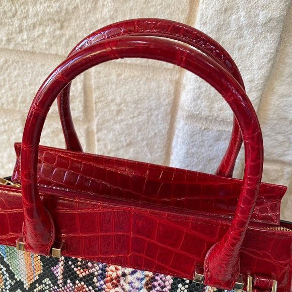 RARE♥️EMBER VERACRUZ PRISCILLA Satchel by BRAHMIN with matching JOURNAL+⭐️CHARM! - Picture 5 of 14